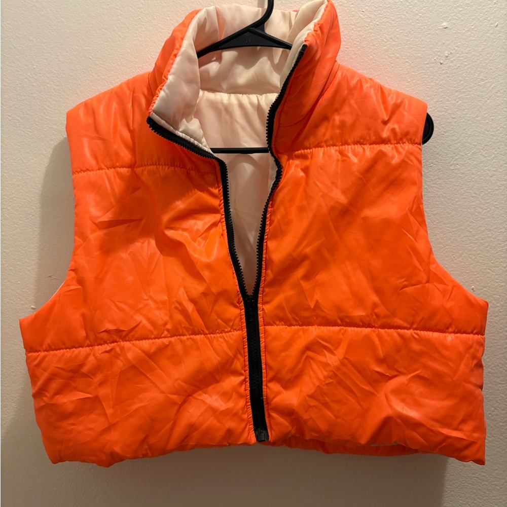 Orange Puffer Vest